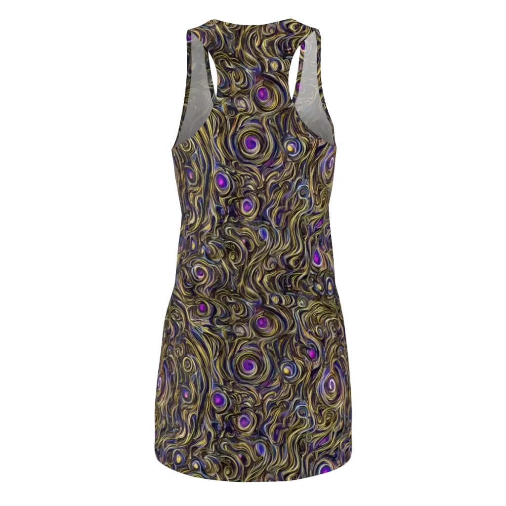 Orbiting Gold on Racerback Dress — Back