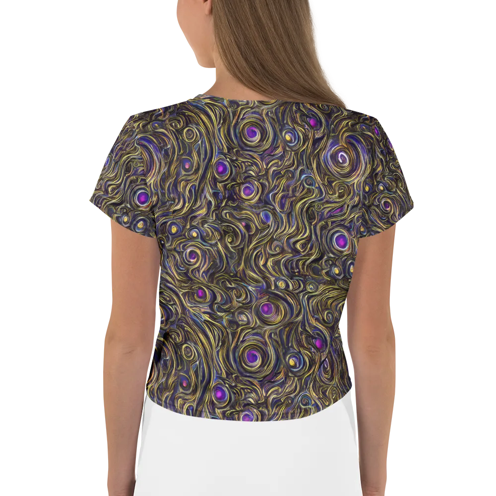 Orbiting Gold on Crop Tee — Back
