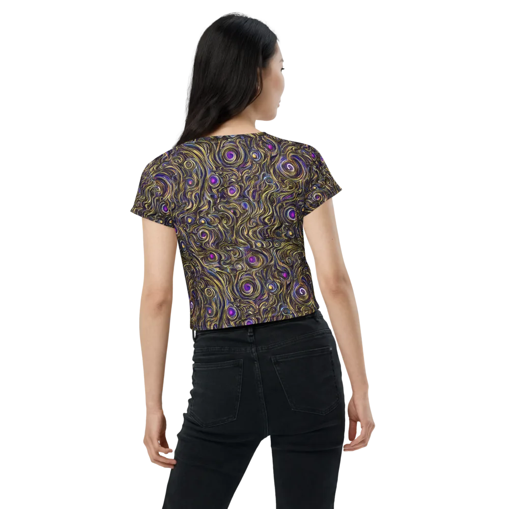 Orbiting Gold on Crop Tee — Back