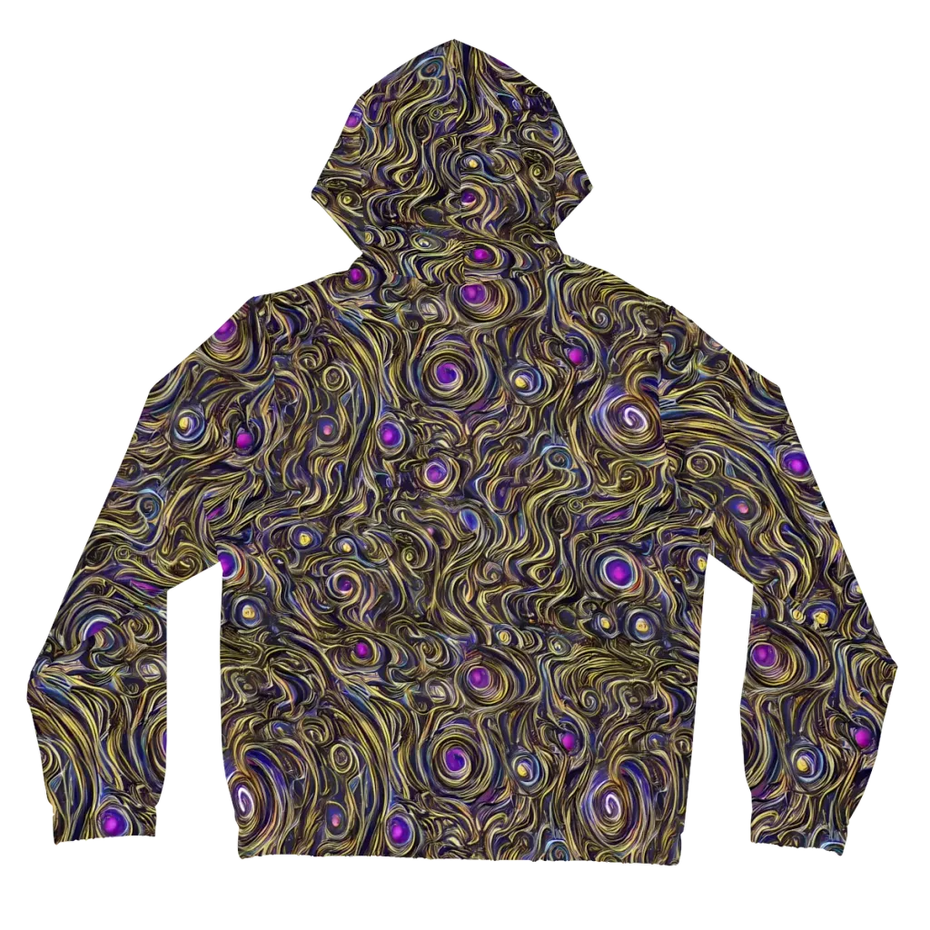 Orbiting Gold on Women's Full-Zip Hoodie — Back