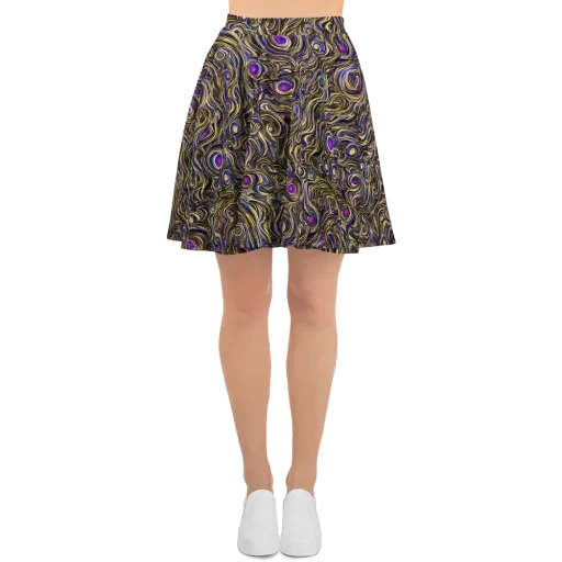 Orbiting Gold on a Skater Skirt