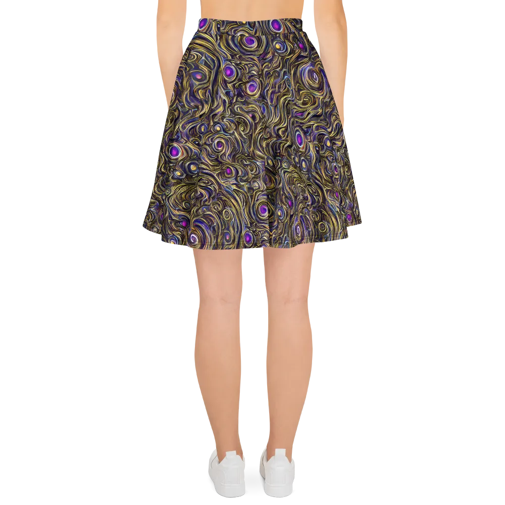 Orbiting Gold on Skater Skirt — Back