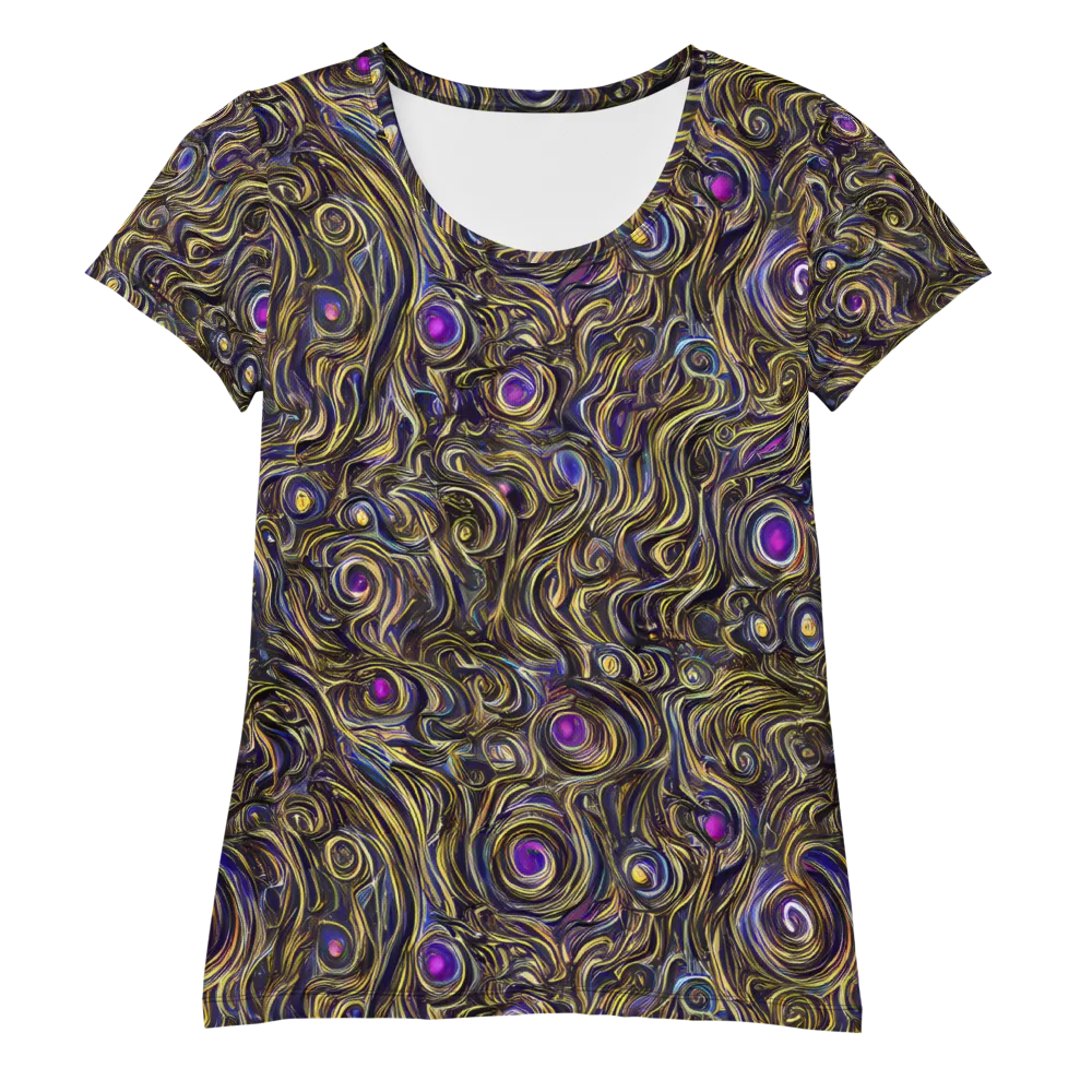 Orbiting Gold on Women's Athletic T-Shirt — Front