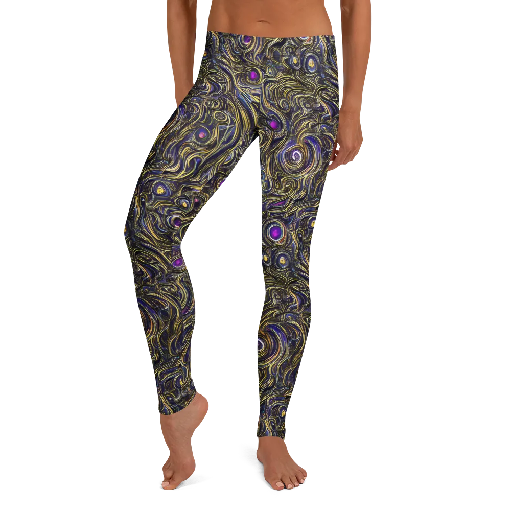 Orbiting Gold on Leggings — Front