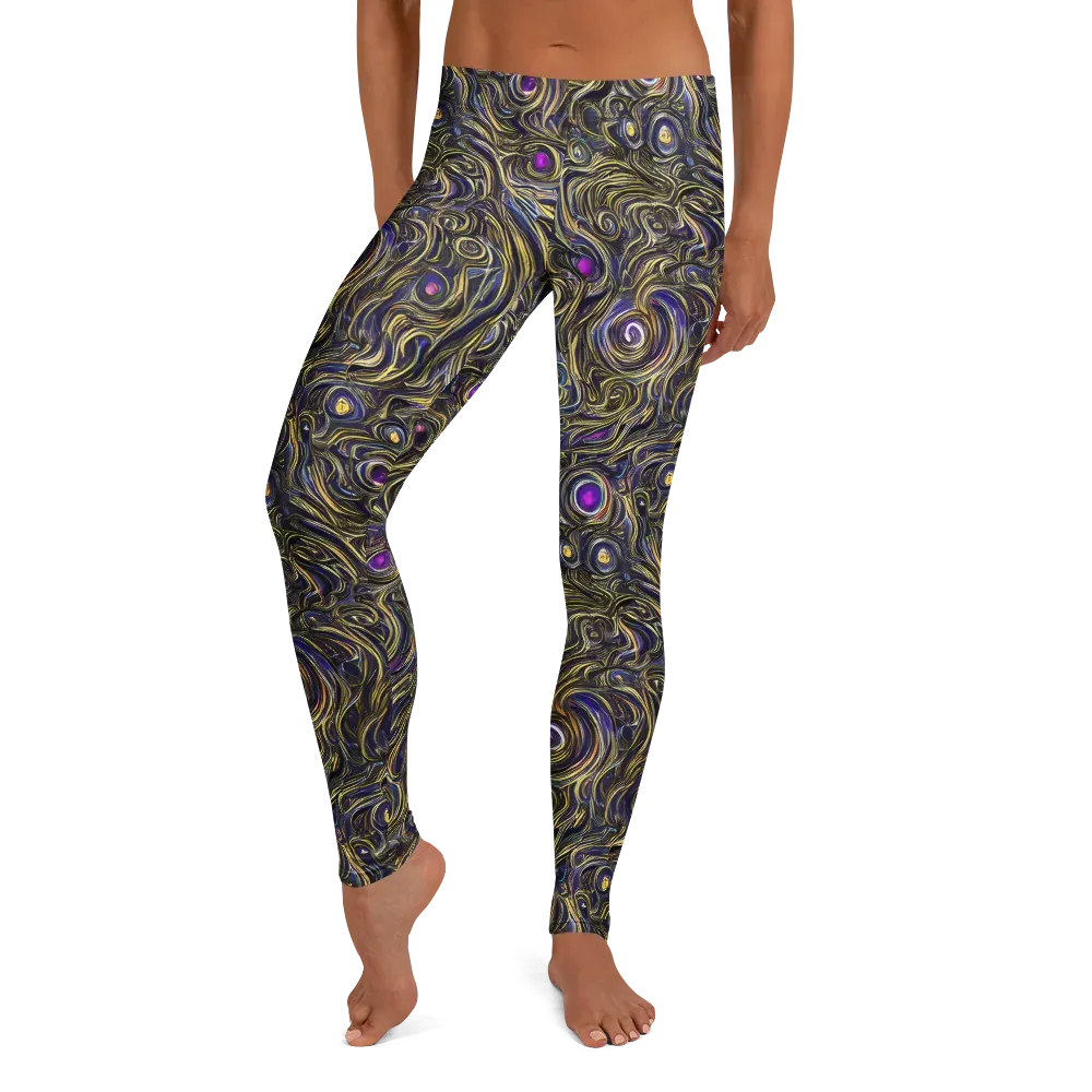 Orbiting Gold on Leggings — Front