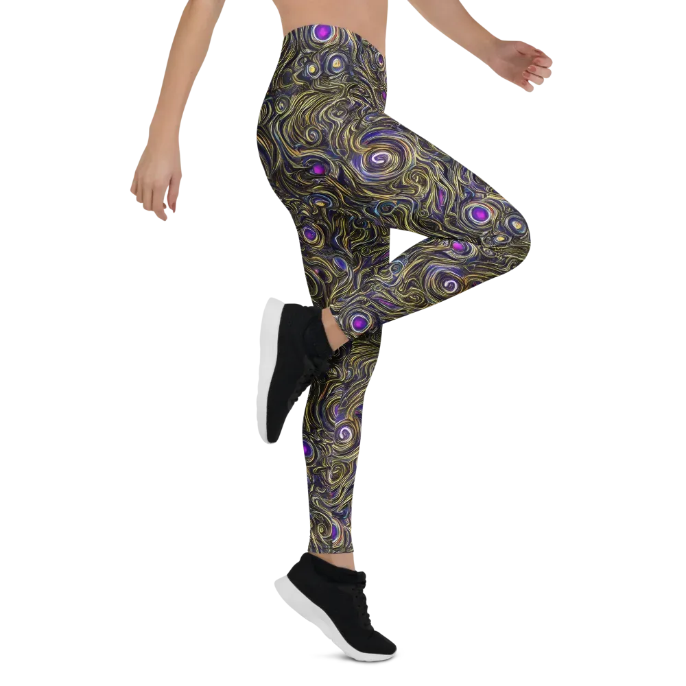 Orbiting Gold on Leggings — Right