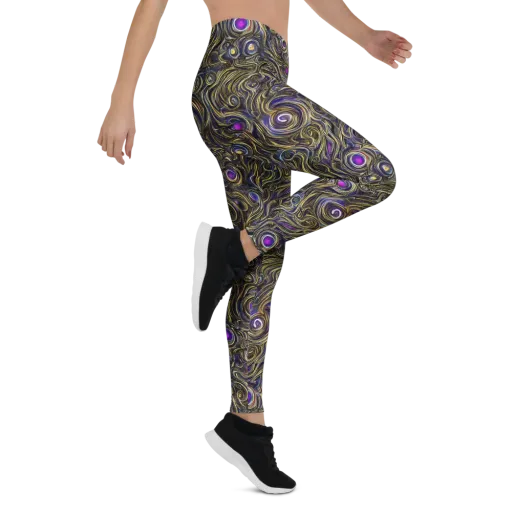 Orbiting Gold on a Leggings