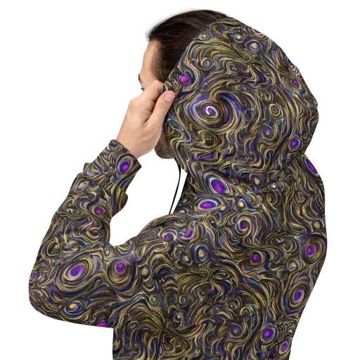 Orbiting Gold on a Hoodie