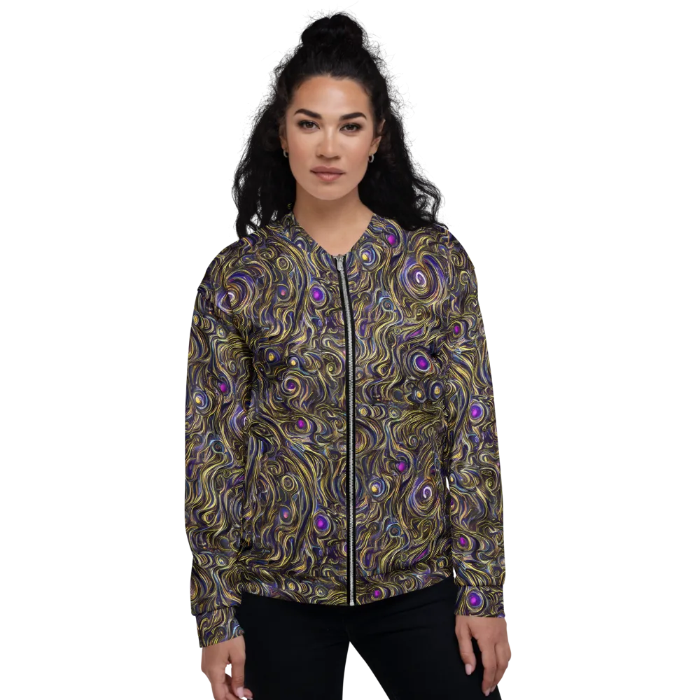 Orbiting Gold on Bomber Jacket — Front