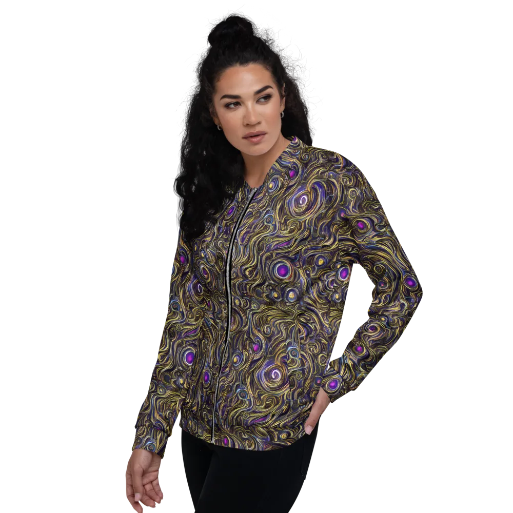 Orbiting Gold on Bomber Jacket — Left