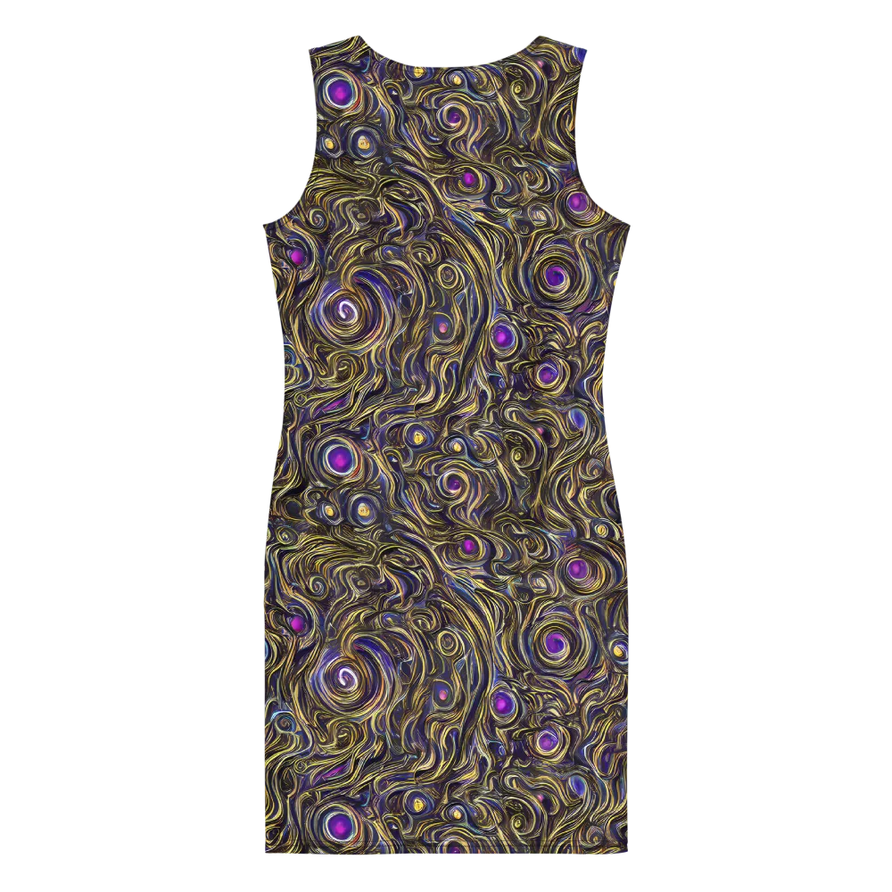Orbiting Gold on Bodycon Dress — Back