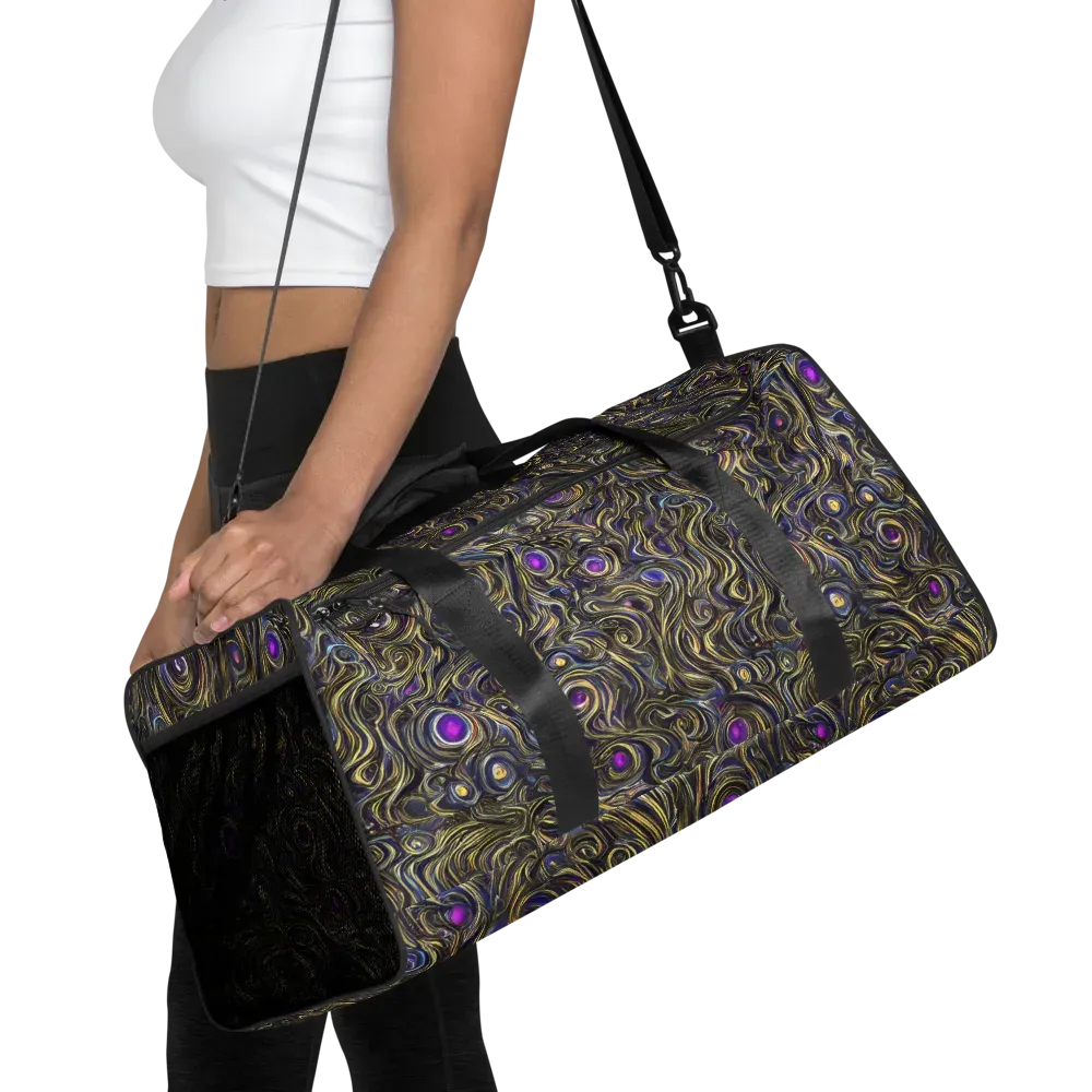 Orbiting Gold on Duffle Bag — Front