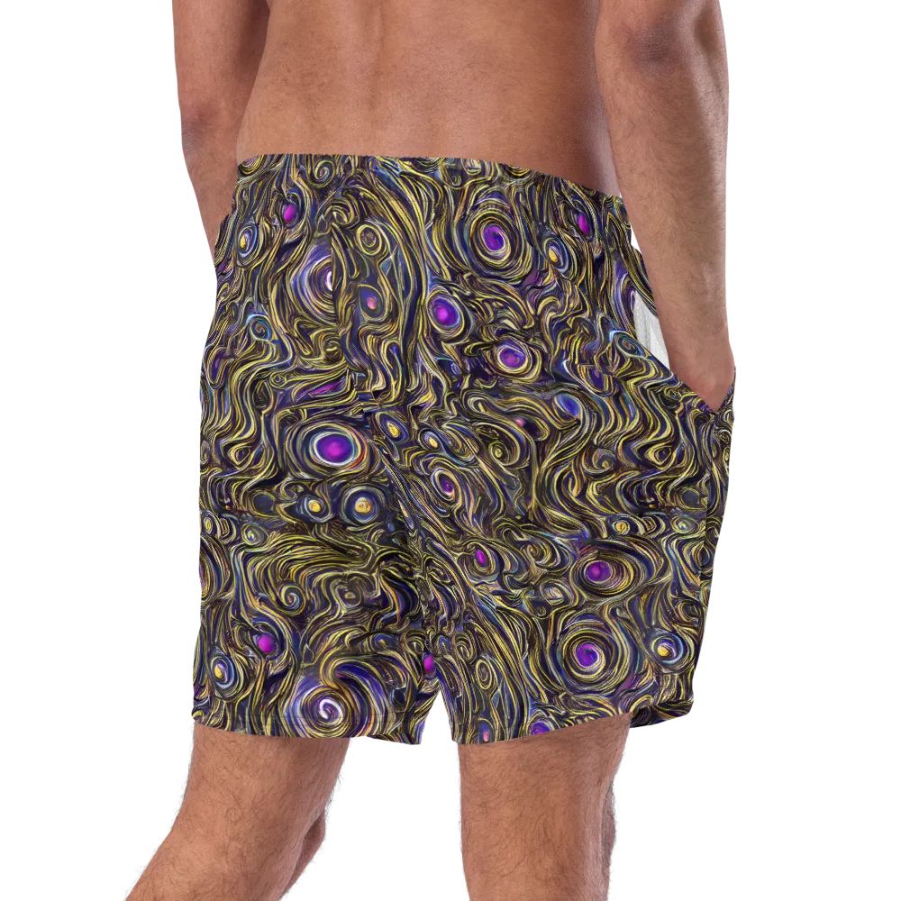 Orbiting Gold on Swim Trunks — Right Back