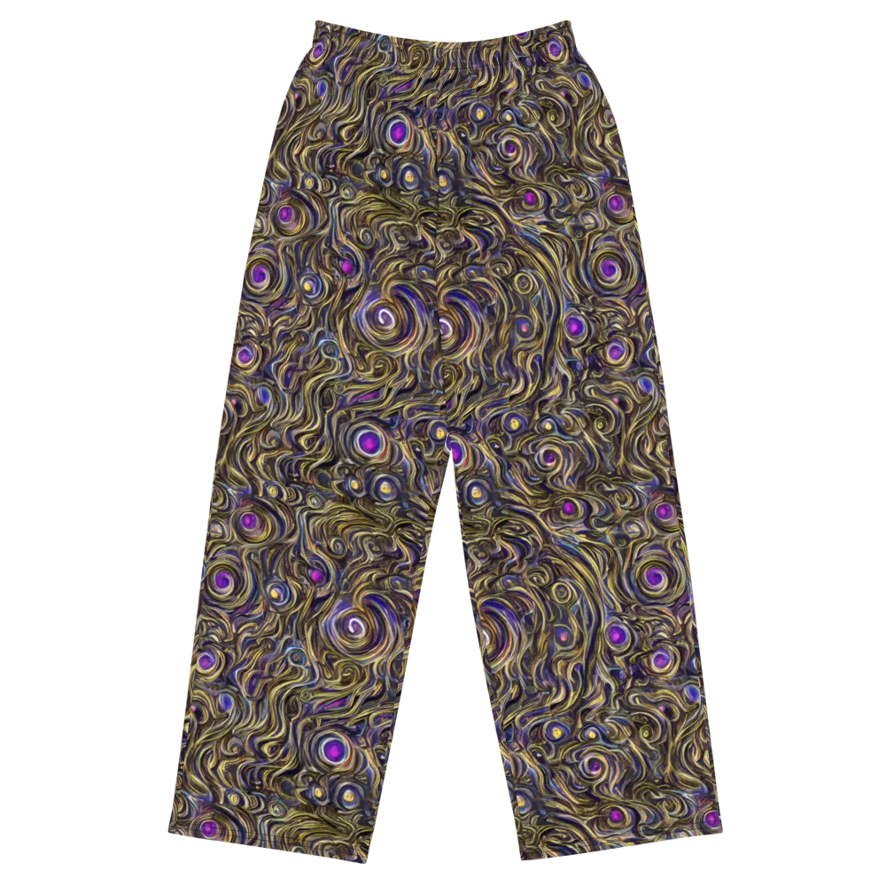 Orbiting Gold on Wide-Leg Pants — Front