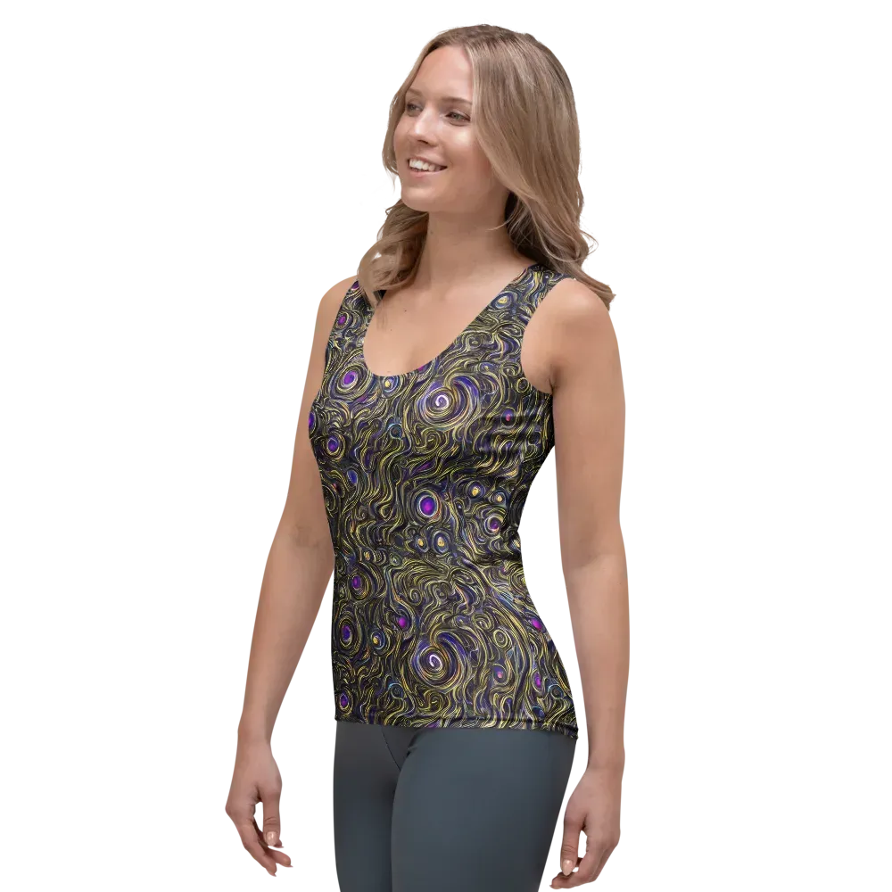 Orbiting Gold on Women's Tank Top — Left Front