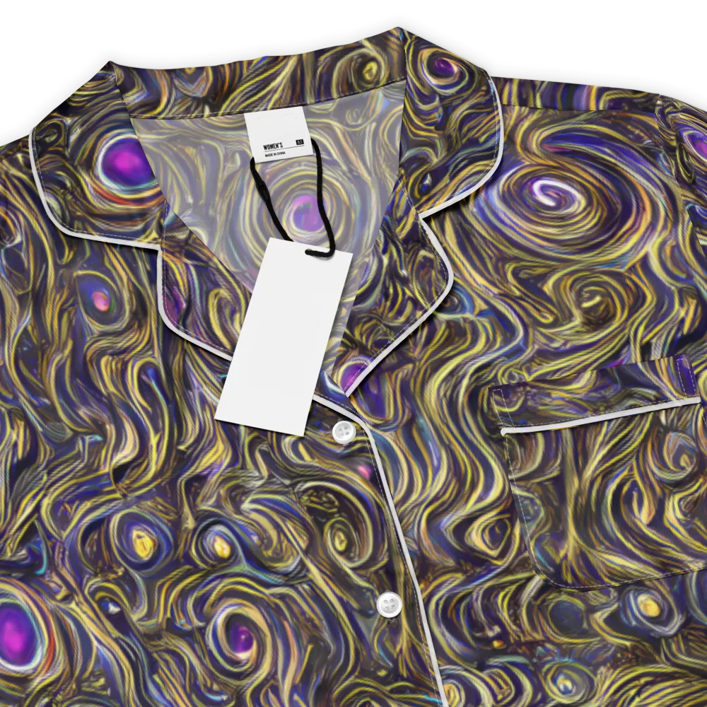 Orbiting Gold on Women's Short Sleeve Pajama Top — Product details
