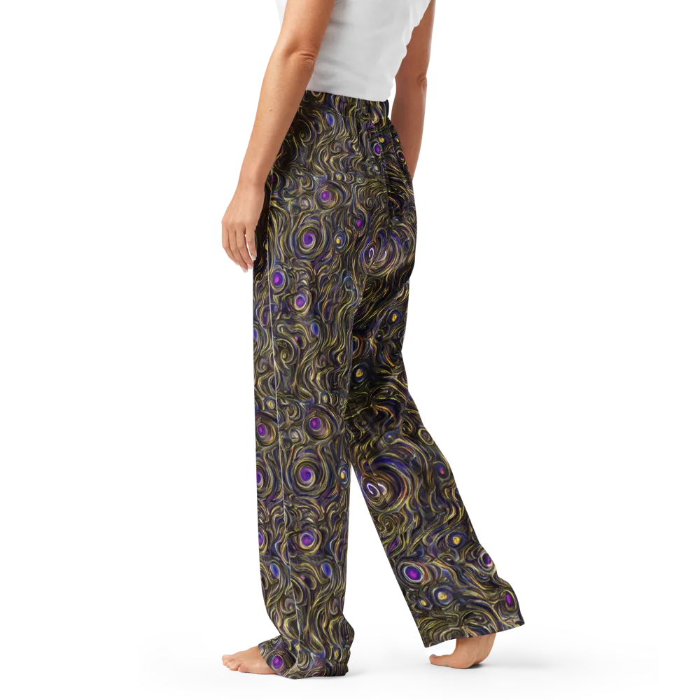 Orbiting Gold on Women's Pajama Pants — Left