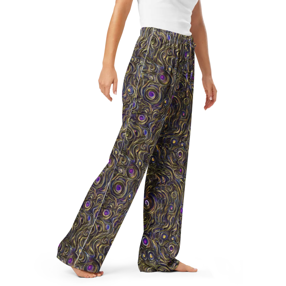 Orbiting Gold on Women's Pajama Pants — Right Front