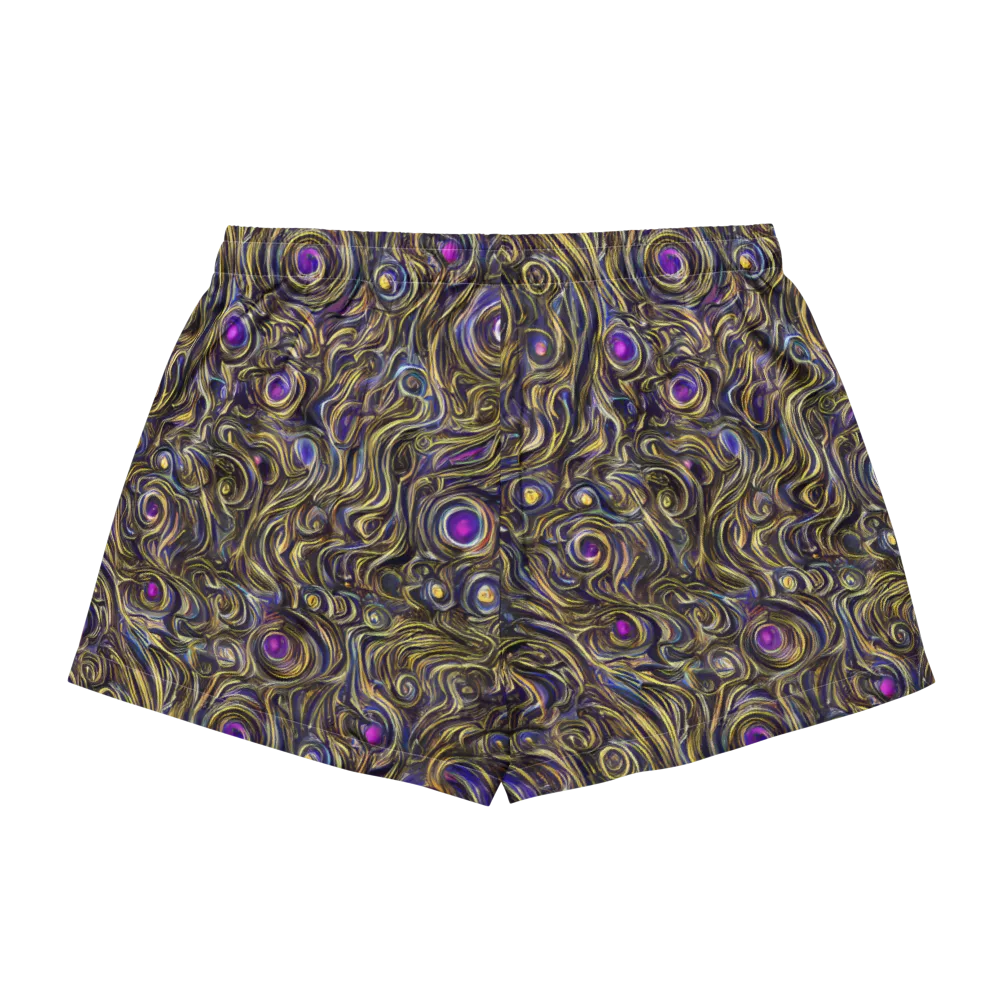 Orbiting Gold on Women's Pajama Shorts — Back