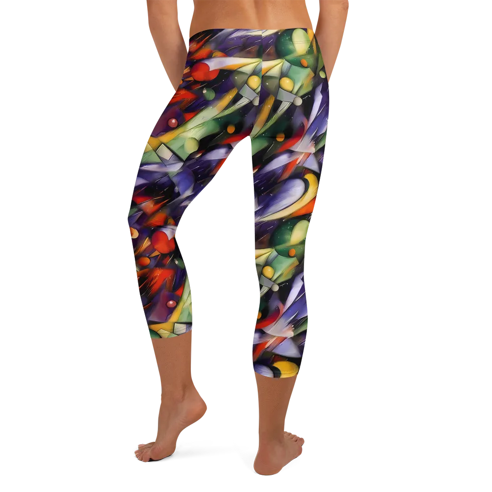 The Painted Pulse on Capri Leggings — Back