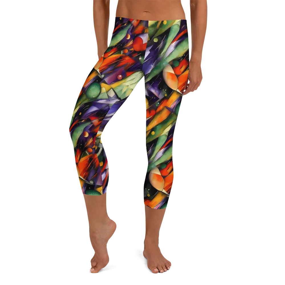 The Painted Pulse on Capri Leggings — Front