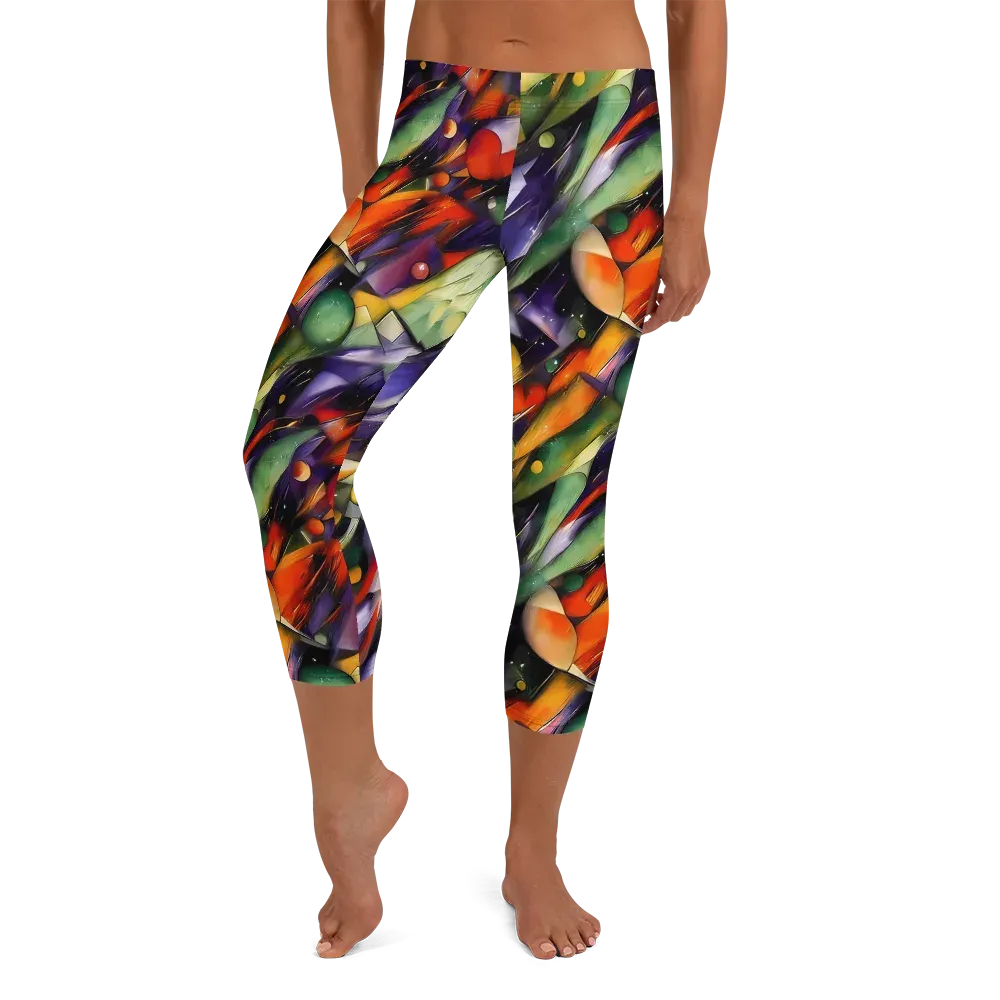 The Painted Pulse on Capri Leggings — Front