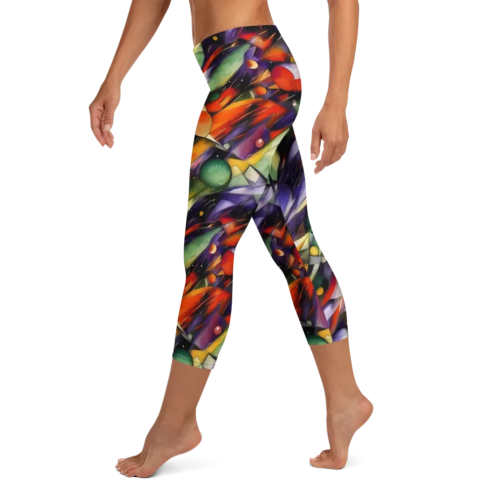 The Painted Pulse on Capri Leggings — Left