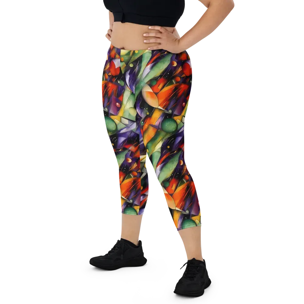 The Painted Pulse on Capri Leggings — Front