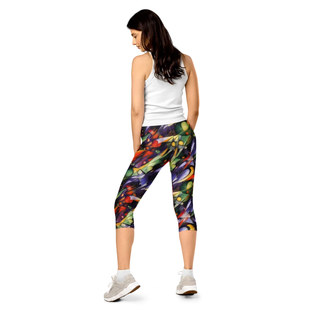 The Painted Pulse on Capri Leggings — Back