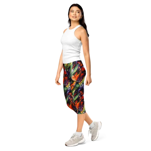The Painted Pulse on a Capri Leggings