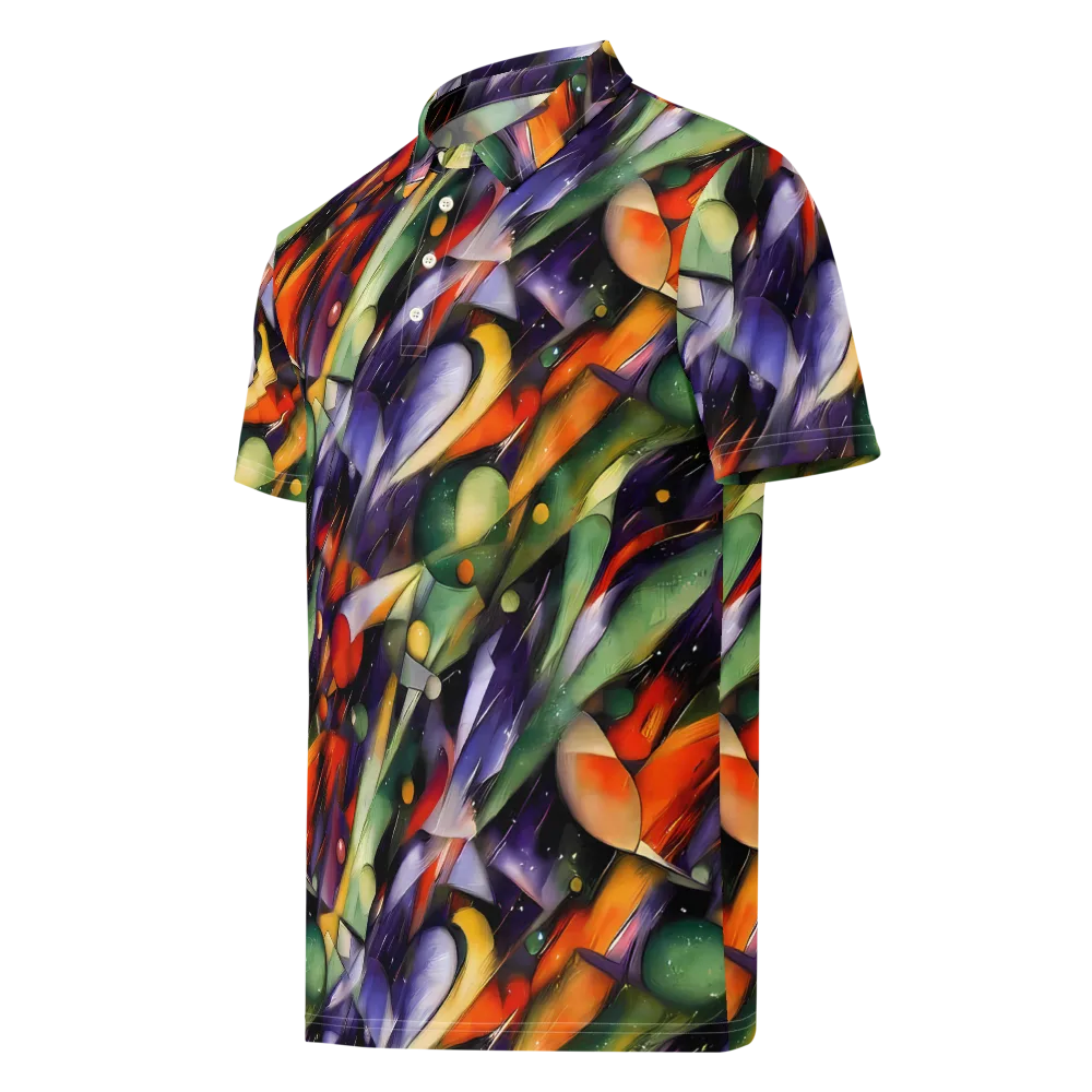 The Painted Pulse on Men's Slim Fit Polo Shirt — Left Front