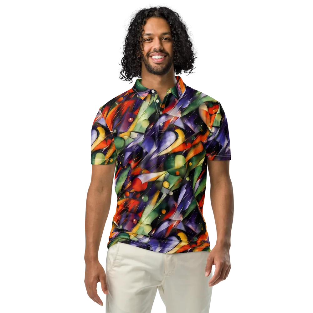The Painted Pulse on Men's Slim Fit Polo Shirt — Front