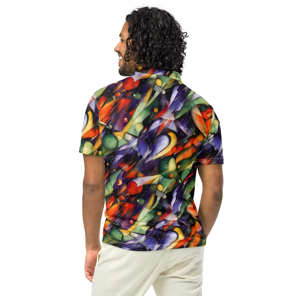 The Painted Pulse on Men's Slim Fit Polo Shirt — Back