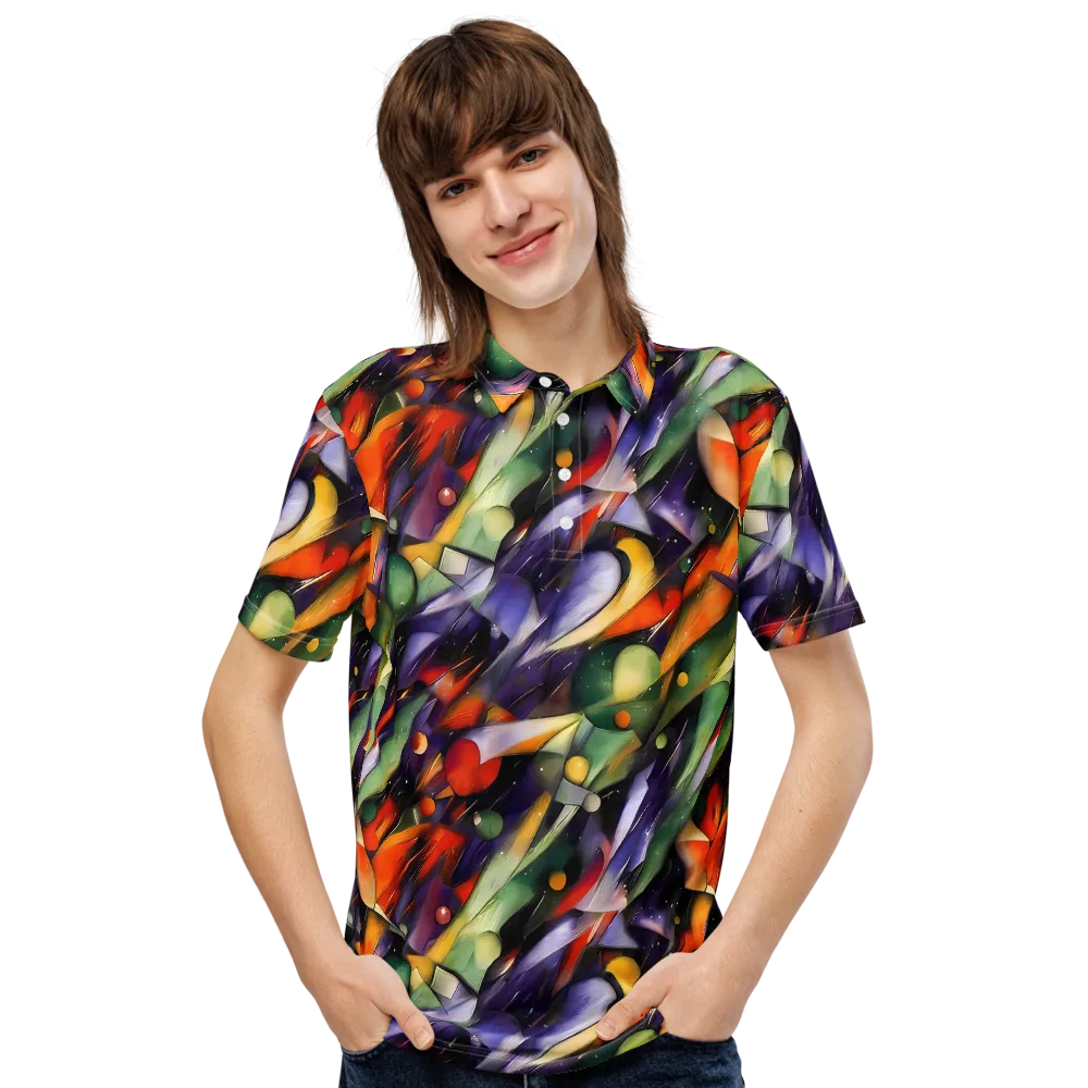 The Painted Pulse on Men's Slim Fit Polo Shirt — Front