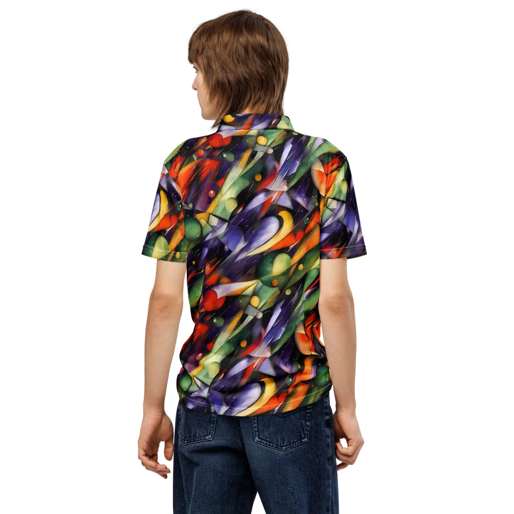 The Painted Pulse on Men's Slim Fit Polo Shirt — Back
