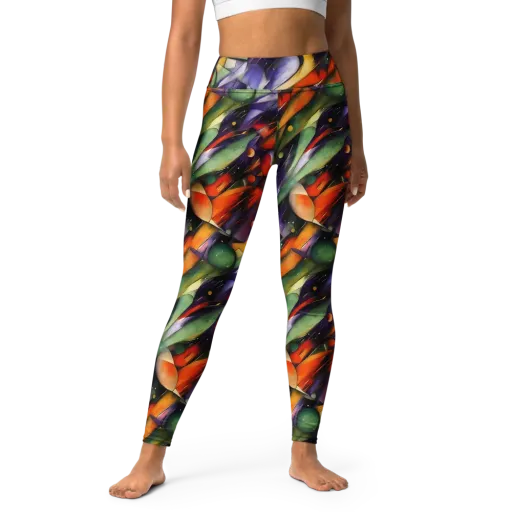 The Painted Pulse on a Yoga Leggings