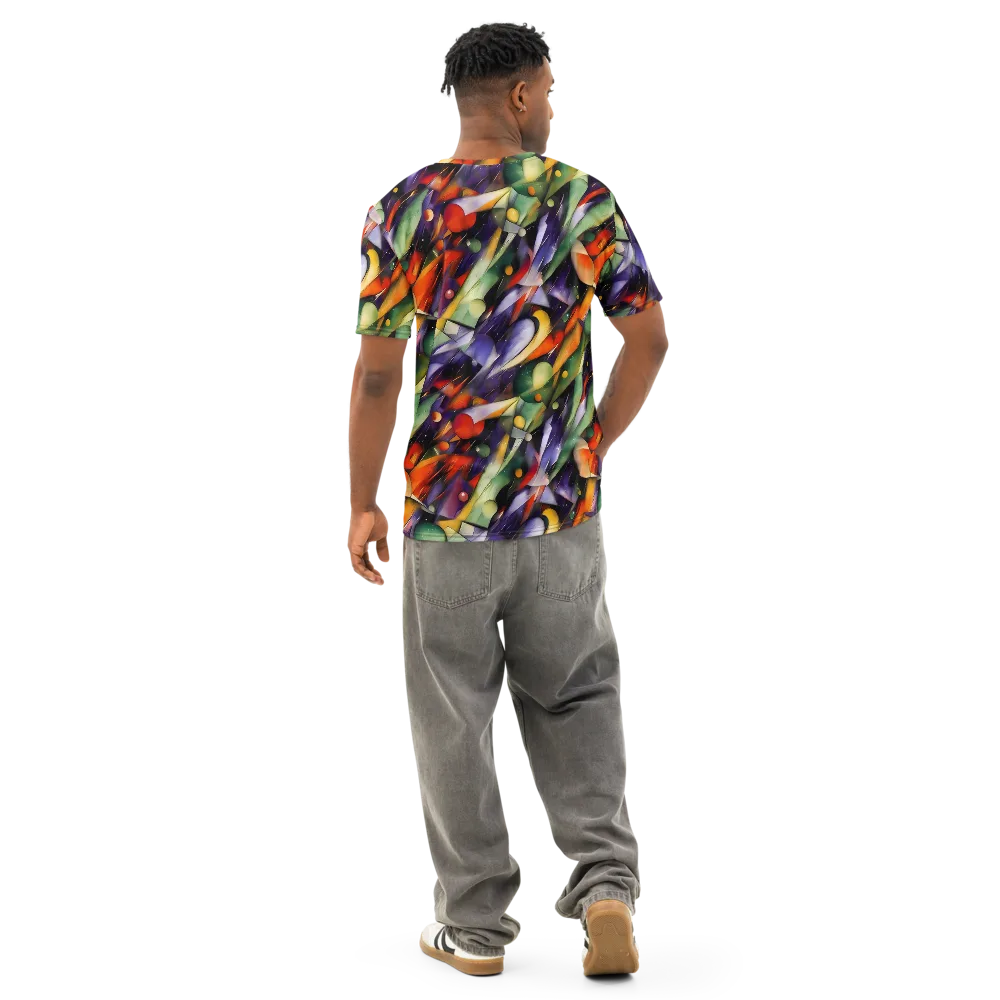 The Painted Pulse on Men's Cotton Crew Neck T-Shirt — Back