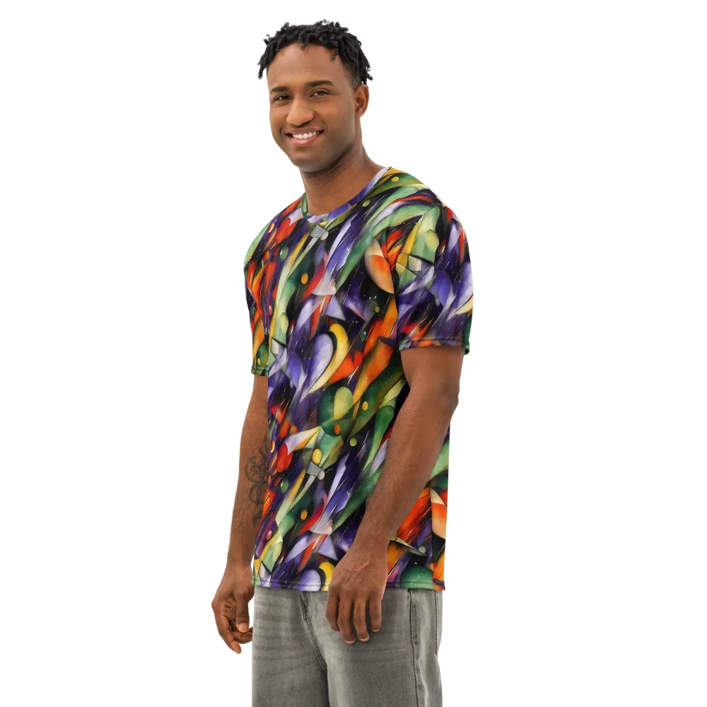 The Painted Pulse on Men's Cotton Crew Neck T-Shirt — Left Front