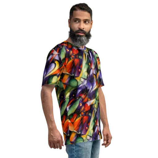 The Painted Pulse on a Men's Crew Neck T-Shirt