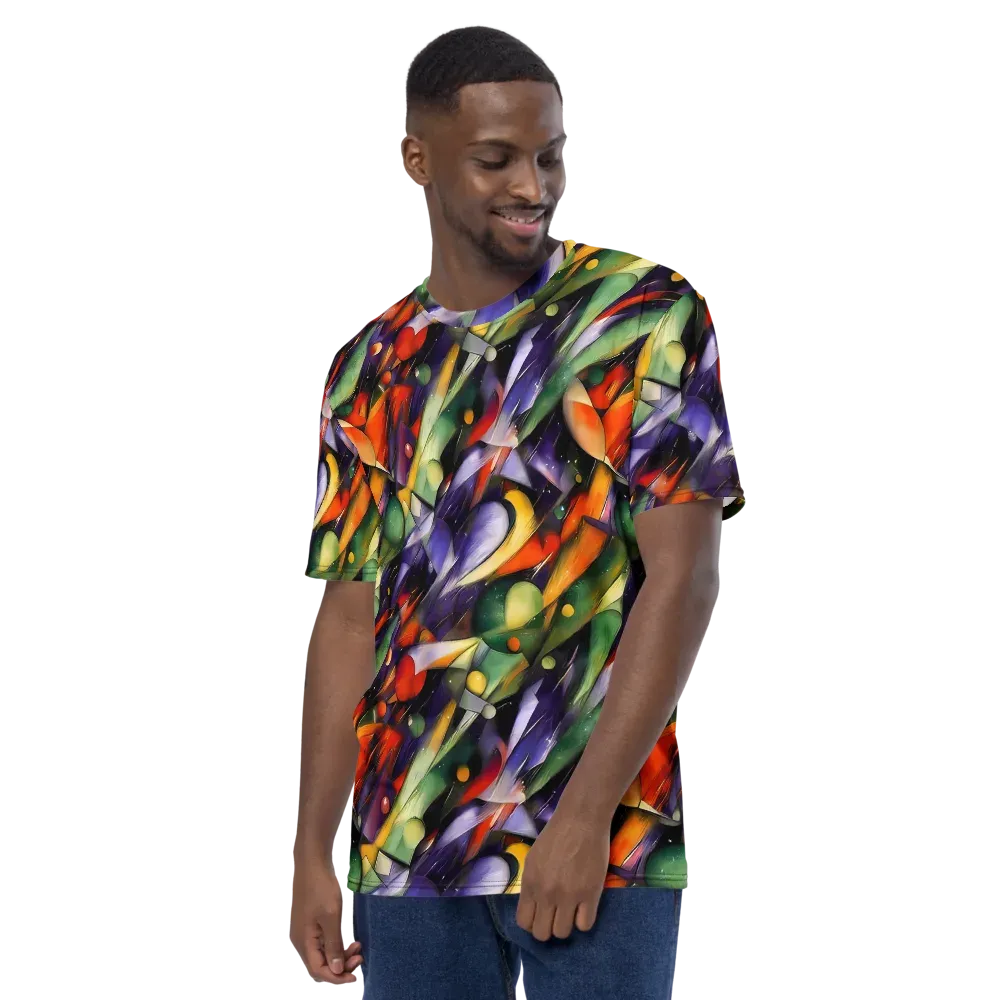The Painted Pulse on Men's Crew Neck T-Shirt — Left