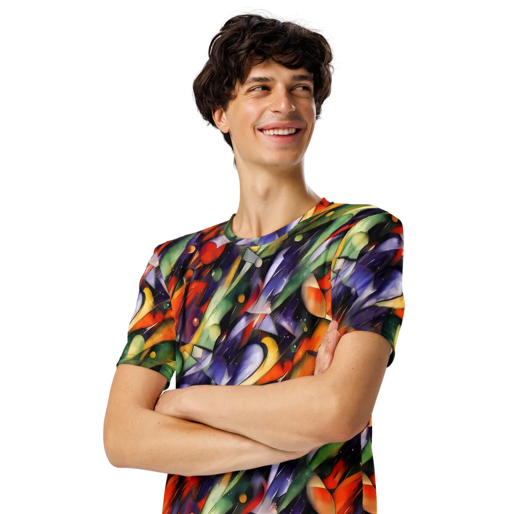 The Painted Pulse on Men's Crew Neck T-Shirt — Left Front
