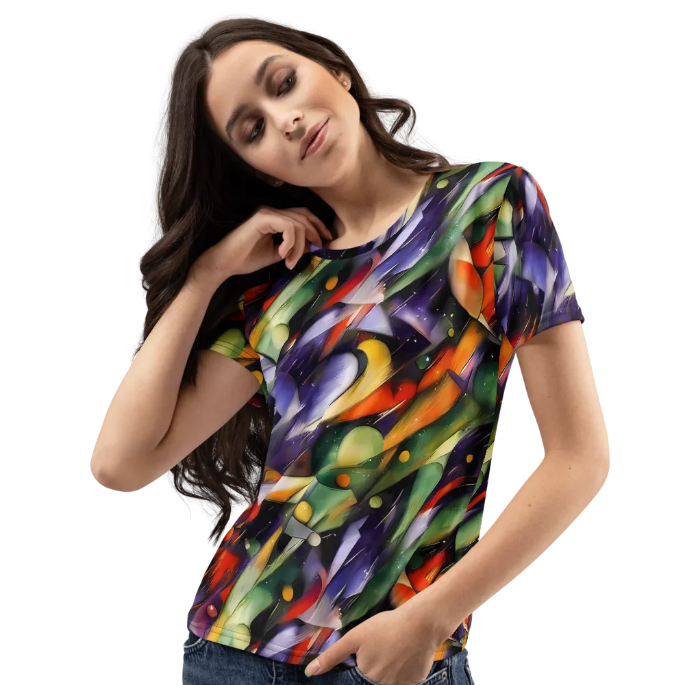 The Painted Pulse on Women's Crew Neck T-Shirt — Left Front