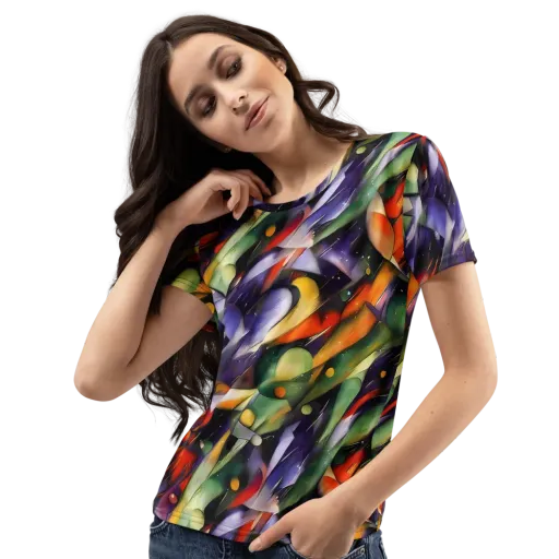 The Painted Pulse on a Women's Crew Neck T-Shirt