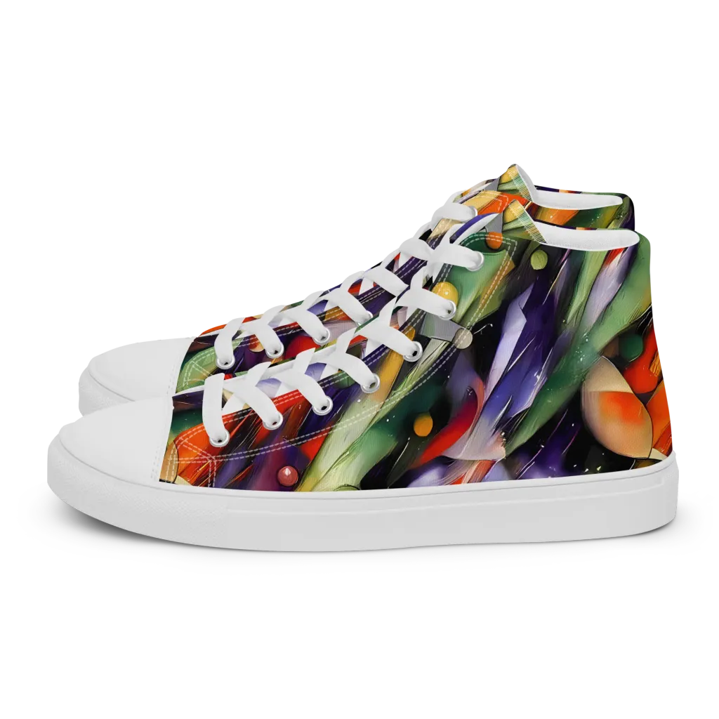 The Painted Pulse on Women's High Top Canvas Shoes — Left