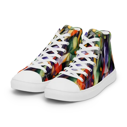 The Painted Pulse on a Women's High Top Canvas Shoes