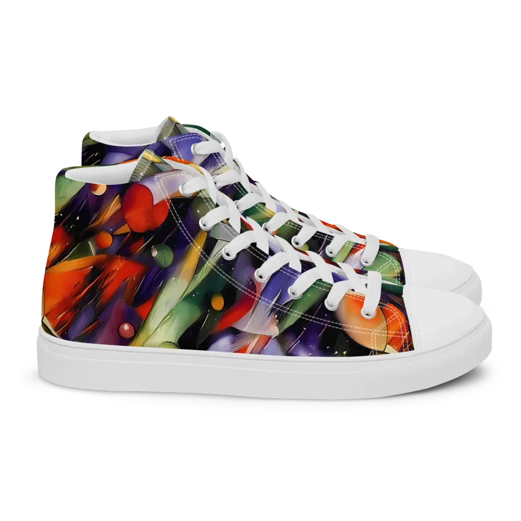 The Painted Pulse on Women's High Top Canvas Shoes — Right