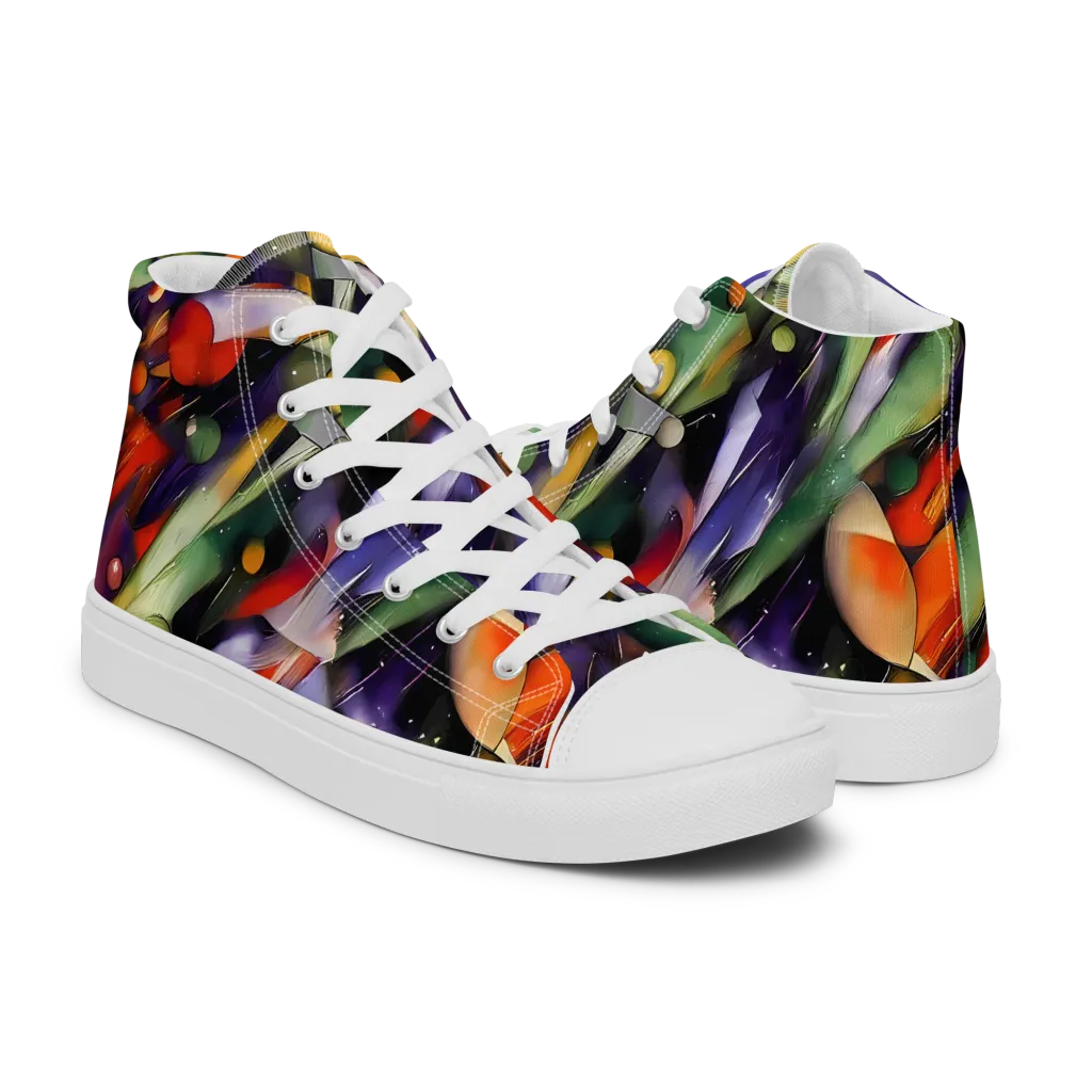 The Painted Pulse on Women's High Top Canvas Shoes — Right