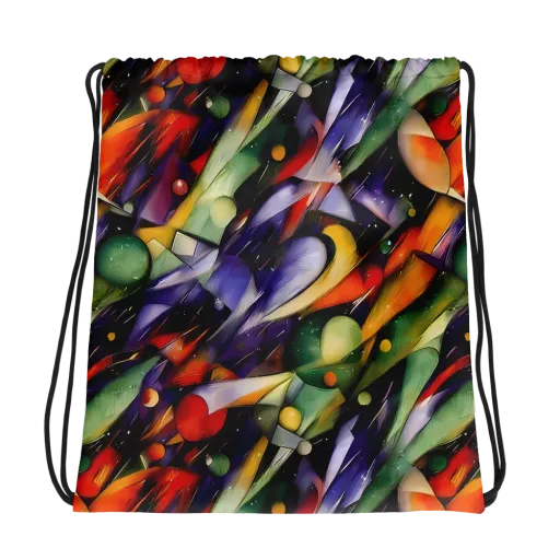 The Painted Pulse on a Drawstring Bag
