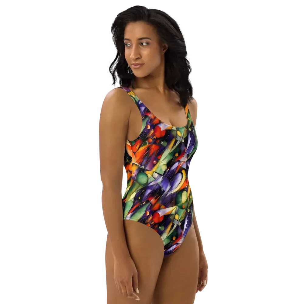 The Painted Pulse on One-Piece Swimsuit — Right