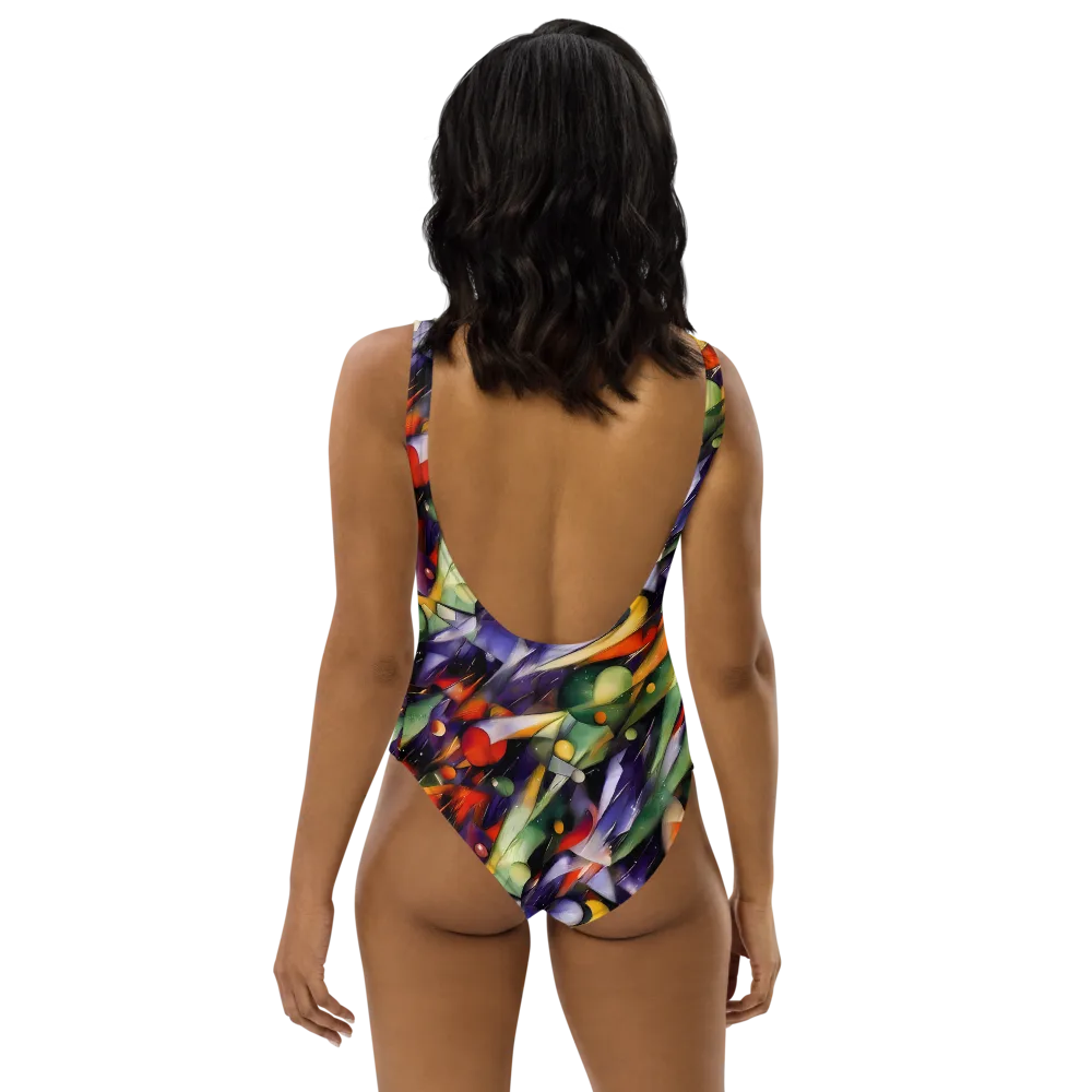 The Painted Pulse on One-Piece Swimsuit — Back